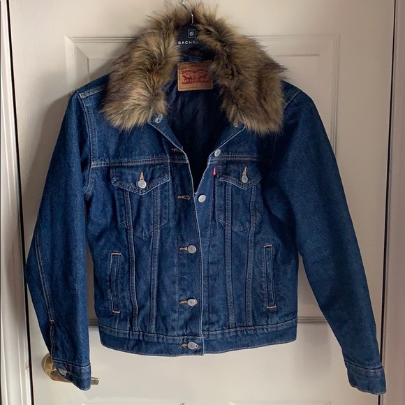 Levi faux fur Ex boyfriend Trucker jacket